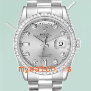 Rolex Day-Date 36mm Men’s 118346 Silver-tone Automatic