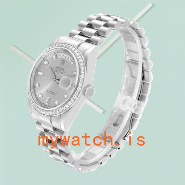 Rolex Day-Date 36mm Men’s 118346 Silver-tone Automatic - Image 4
