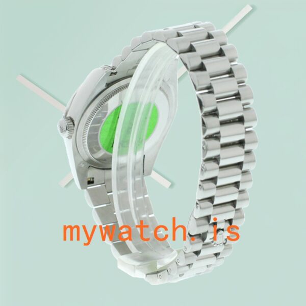 Rolex Day-date Men’s m118389-0008 36mm Silver Dial Diamond Bezel - Image 3