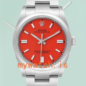 Rolex Oyster Perpetual 36mm Unisex m126000-0007 Coral Red Dial Stainless Steel
