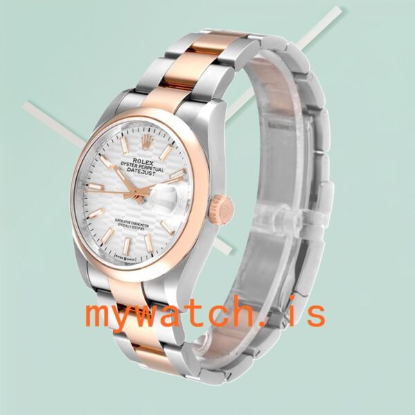 Rolex Datejust m126201-0034 36mm Men’s Silver Fluted Dial - Image 4