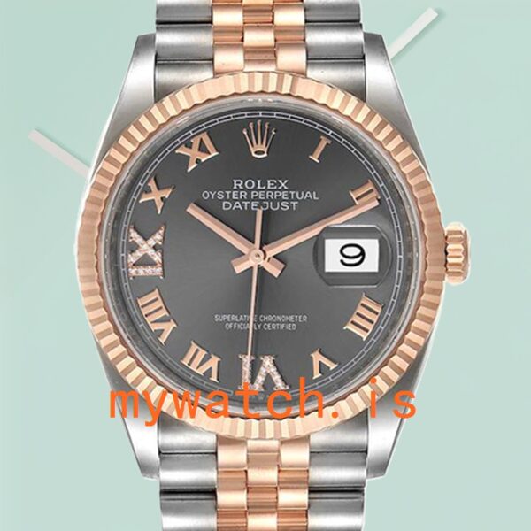 Rolex Datejust Men’s m126231-0023 36mm Grey Dial