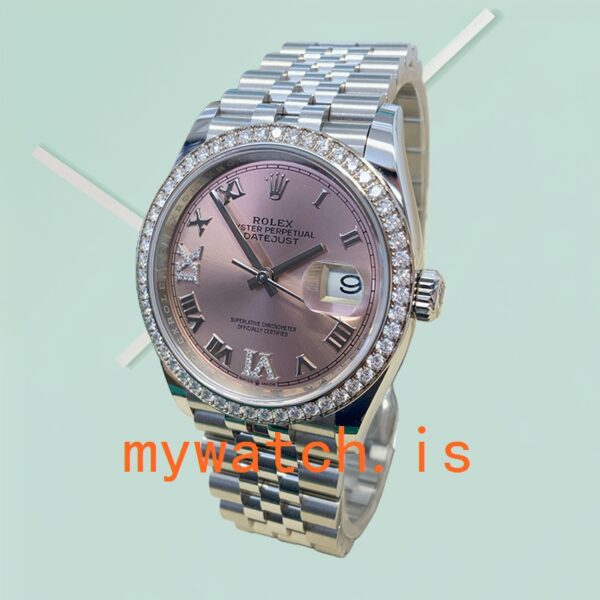 Rolex Datejust Ladies 36mm m126284rbr-0023 Jubilee Bracelet Pink Dial - Image 2