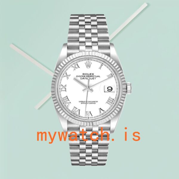Rolex Datejust Men’s 126234WRJ 36mm Silver-tone White Dial - Image 2