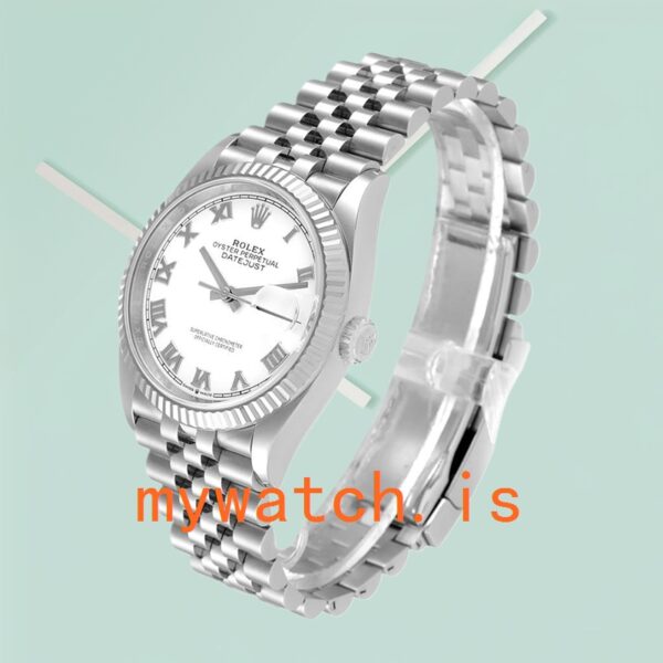 Rolex Datejust Men’s 126234WRJ 36mm Silver-tone White Dial - Image 4