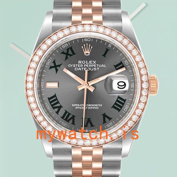 Rolex Datejust m126281rbr-0017 Men’s 36mm Jubilee Bracelet Grey Dial