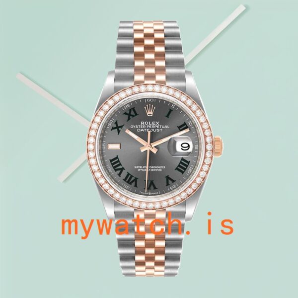 Rolex Datejust m126281rbr-0017 Men’s 36mm Jubilee Bracelet Grey Dial - Image 2