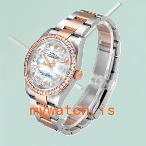 Rolex Datejust m126281rbr-0010 Men’s 36mm White Mother of Pearl Dial Oyster Bracelet - Image 2