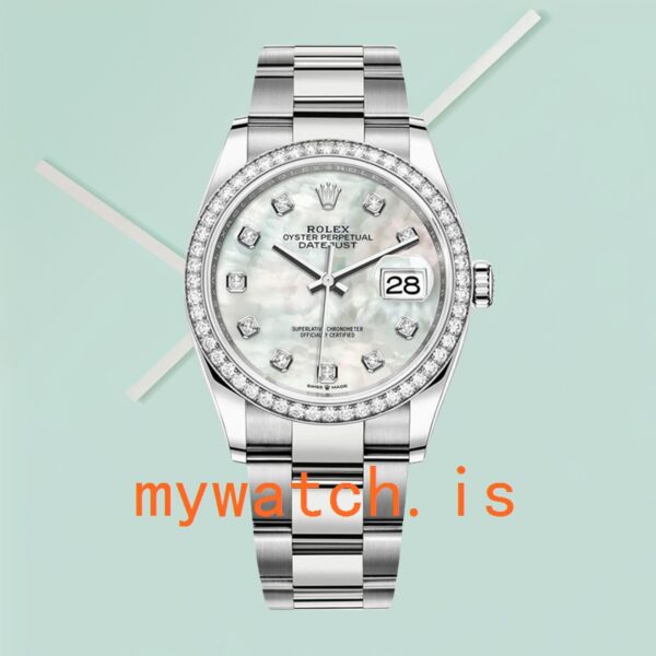 Rolex Datejust m126284rbr-0012 Ladies 36mm Oyster Bracelet - Image 4