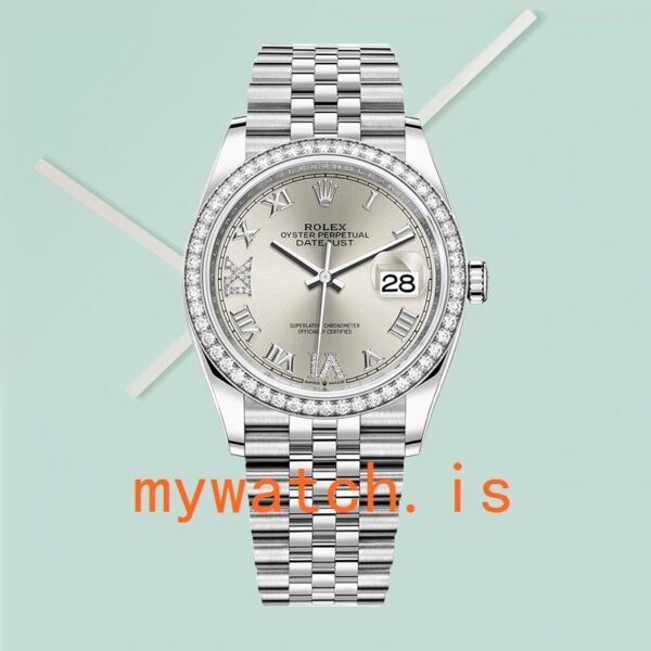 Rolex Datejust 36mm m126284rbr-0021 Ladies Diamond Bezel Silver-tone - Image 2