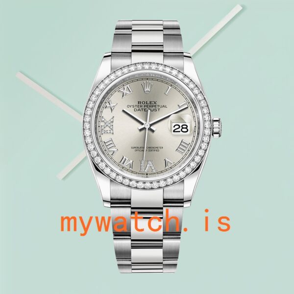Rolex Datejust Ladies 36mm m126284rbr-0022 Silver Dial - Image 2