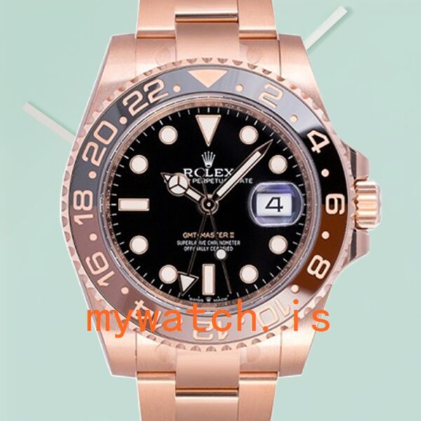 Rolex GMT-Master Men’s 40mm m126715chnr-0001 Rose Gold-tone