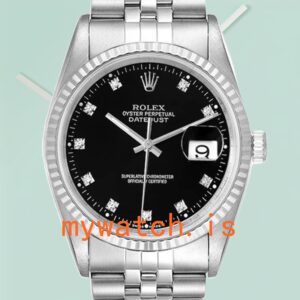 Rolex Datejust 36mm 16234BKDJ Men’s Silver-tone