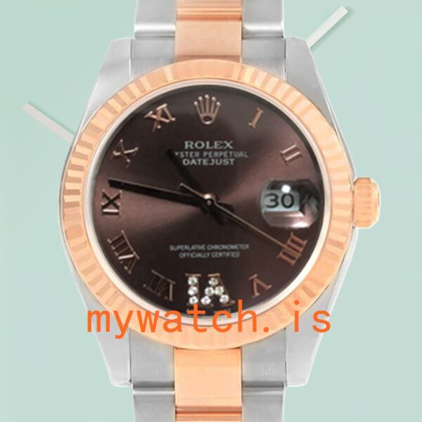 Rolex Datejust 178271 31mm Unisex Chocolate Dial Rose Gold-tone