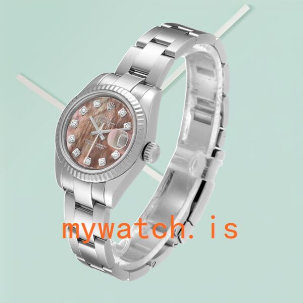Rolex Datejust Ladies 179174 26mm Oyster Bracelet Black Mother of Pearl Dial - Image 2