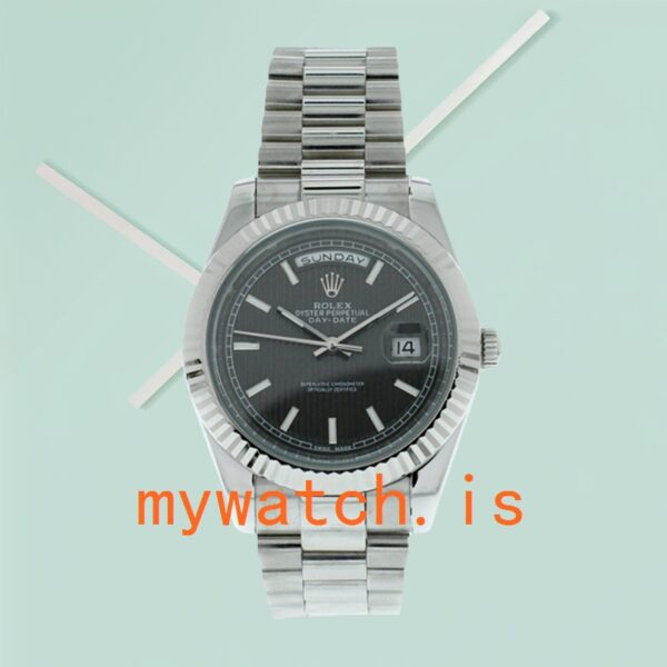 Rolex Day-date 228239BKSP 40mm Men’s Black Dial President Bracelet - Image 2