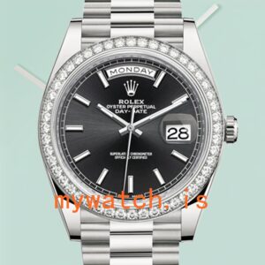 Rolex Day-Date Men’s 228349BKSP 40mm Black Dial Stainless Steel