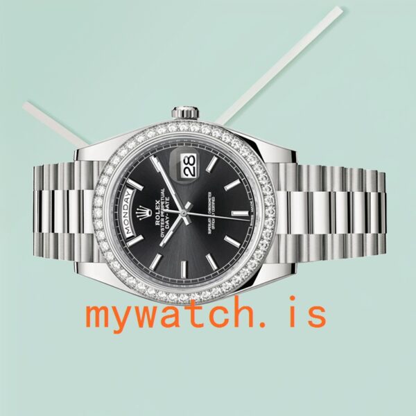 Rolex Day-Date Men’s 228349BKSP 40mm Black Dial Stainless Steel - Image 3