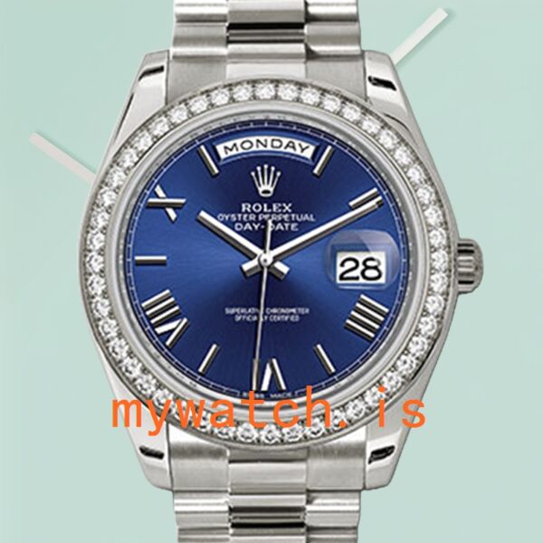 Rolex Day-Date 40mm Men’s 228349BLRP Silver-tone Jubilee Bracelet