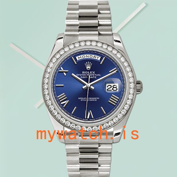Rolex Day-Date 40mm Men’s 228349BLRP Silver-tone Jubilee Bracelet - Image 4