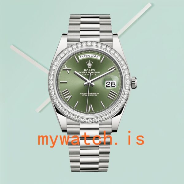Rolex Day-Date Men’s 40mm 228349GNRP Green Dial Silver-tone - Image 2