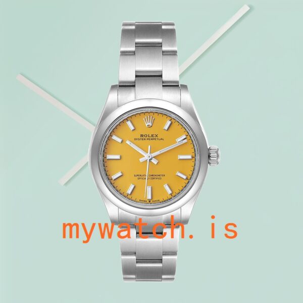 Rolex Oyster Perpetual Ladies m277200-0005 31mm Yellow Dial - Image 2
