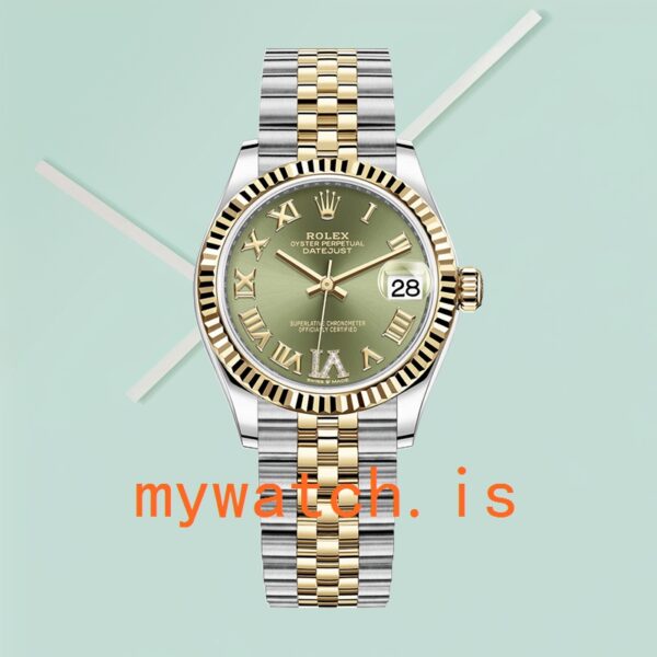 Rolex Datejust Ladies 31mm m278273-0016 Silver-tone Green Dial - Image 2