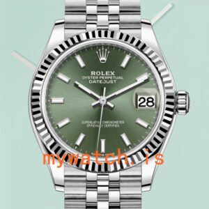 Rolex Datejust Unisex 31mm m278274-0018 Silver-tone Green Dial