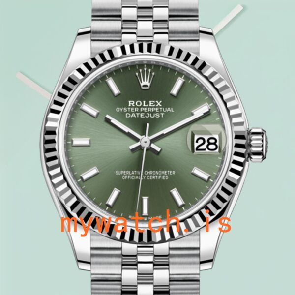 Rolex Datejust Unisex 31mm m278274-0018 Silver-tone Green Dial