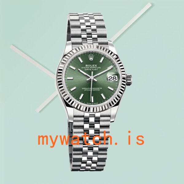 Rolex Datejust Unisex 31mm m278274-0018 Silver-tone Green Dial - Image 2
