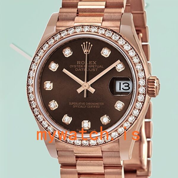 Rolex Datejust Ladies 31mm m278285rbr-0006 Chocolate Dial President Bracelet