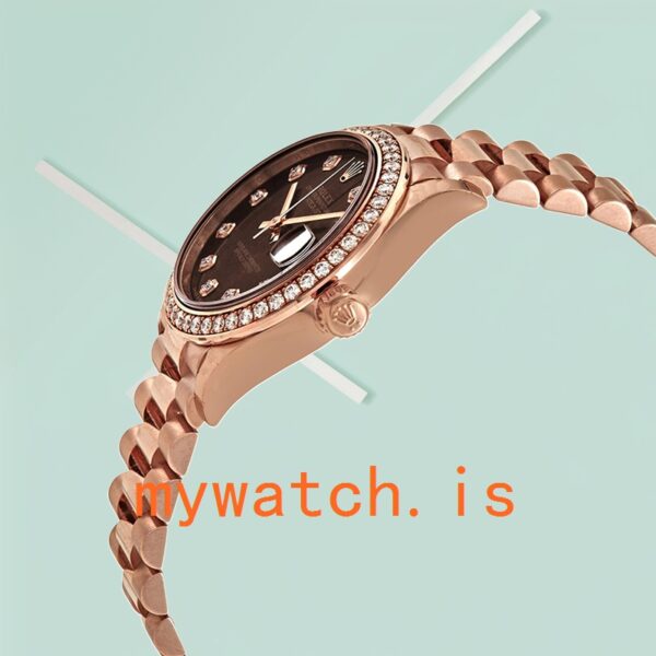 Rolex Datejust Ladies 31mm m278285rbr-0006 Chocolate Dial President Bracelet - Image 2