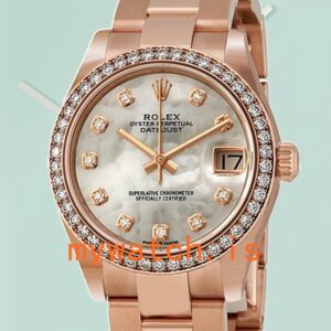 Rolex Datejust Ladies 31mm m278285rbr-0011 Diamond Bezel Rose Gold-tone