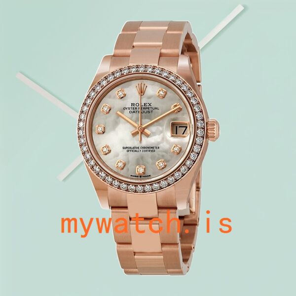 Rolex Datejust Ladies 31mm m278285rbr-0011 Diamond Bezel Rose Gold-tone - Image 3