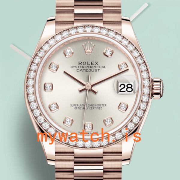 Rolex Datejust 31mm Ladies m278285rbr-0030 Silver Dial Automatic