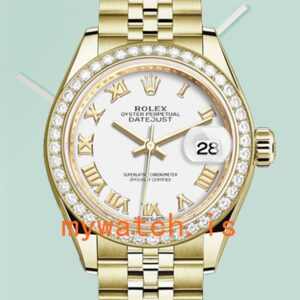 Rolex Datejust m279138rbr-0032 Ladies 28mm Automatic Gold-tone