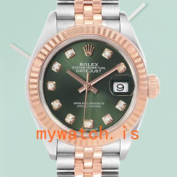 Rolex Datejust Ladies 279171 28mm Green Dial Stainless Steel