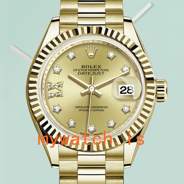 Rolex Datejust 28mm Ladies m279178-0014 Stainless Steel Gold-tone