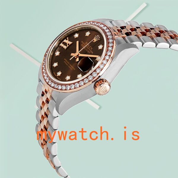 Rolex Datejust Ladies 28mm m279381rbr-0003 Silver-tone Chocolate Dial - Image 4