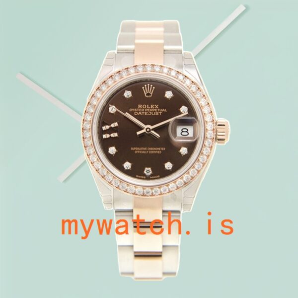 Rolex Datejust 28mm m279381rbr-0004 Ladies Automatic Chocolate Dial - Image 2
