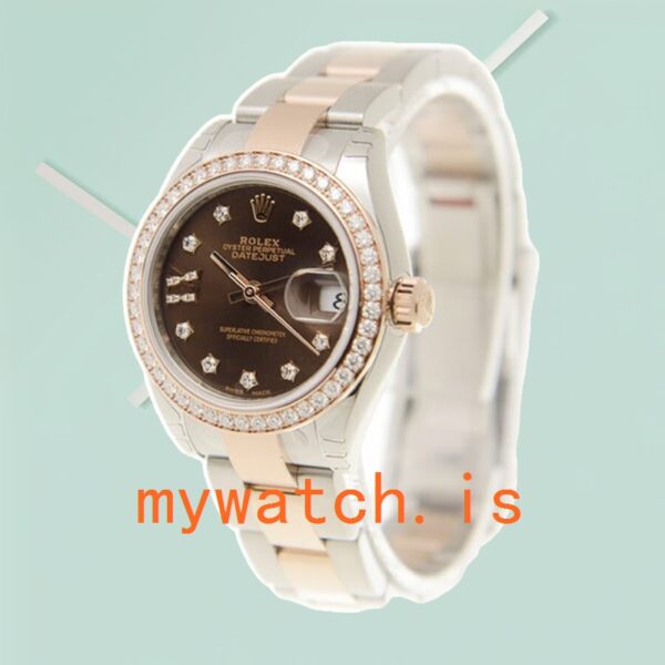 Rolex Datejust 28mm m279381rbr-0004 Ladies Automatic Chocolate Dial - Image 4