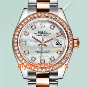 Rolex Datejust 28mm m279381rbr-0014 Ladies Silver-tone