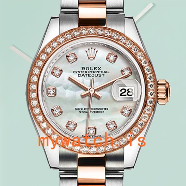 Rolex Datejust 28mm m279381rbr-0014 Ladies Silver-tone