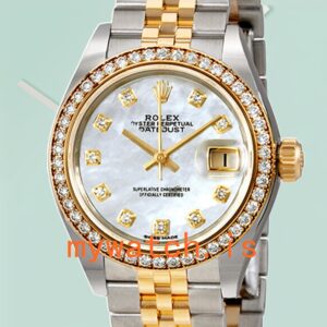 Rolex Datejust 28mm m279381rbr-0014 Ladies Silver-tone (Copy)