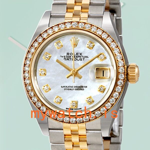 Rolex Datejust 28mm m279381rbr-0014 Ladies Silver-tone (Copy)