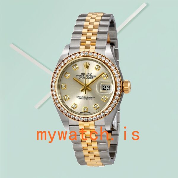 Rolex Datejust m279383rbr-0007 Ladies 28mm Jubilee Bracelet Automatic - Image 3