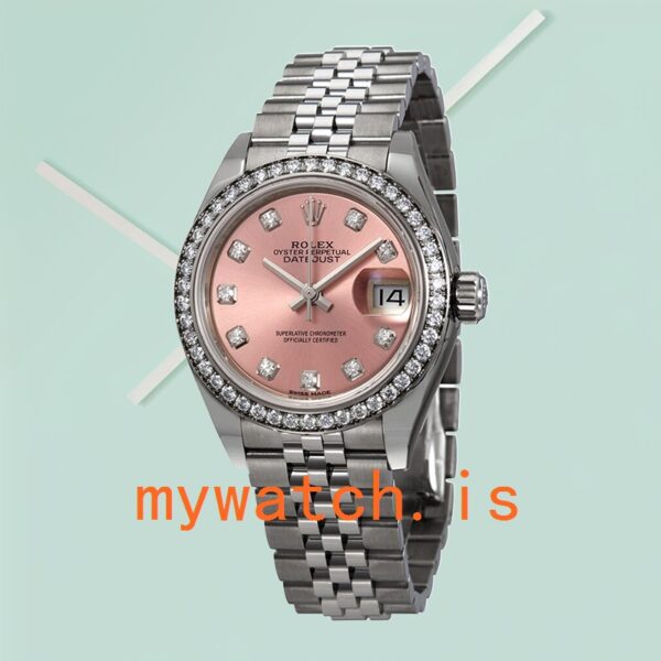 Rolex Datejust 28mm Ladies m279384rbr-0003 Diamond Bezel - Image 2