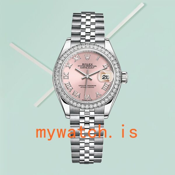 Rolex Datejust m279384rbr-0005 Ladies 28mm Pink Dial - Image 2