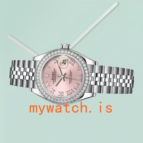 Rolex Datejust m279384rbr-0005 Ladies 28mm Pink Dial - Image 4