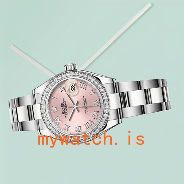 Rolex Datejust Ladies 28mm m279384rbr-0006 Diamond Bezel Pink Dial - Image 4